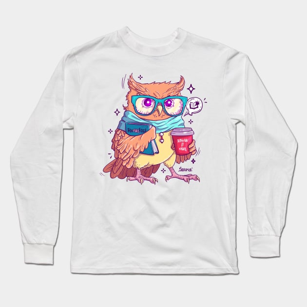 Know-It-Owl Long Sleeve T-Shirt by SPIRIMAL